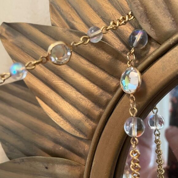 Kirks Folly Crystal Iridescent 36 inch Vintage Gold Tone Stunning Chain - Picture 6 of 16